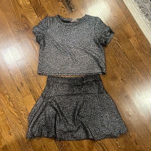 Black and silver 2 piece set for fancy occasion